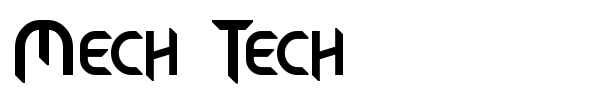 Mech Tech font preview